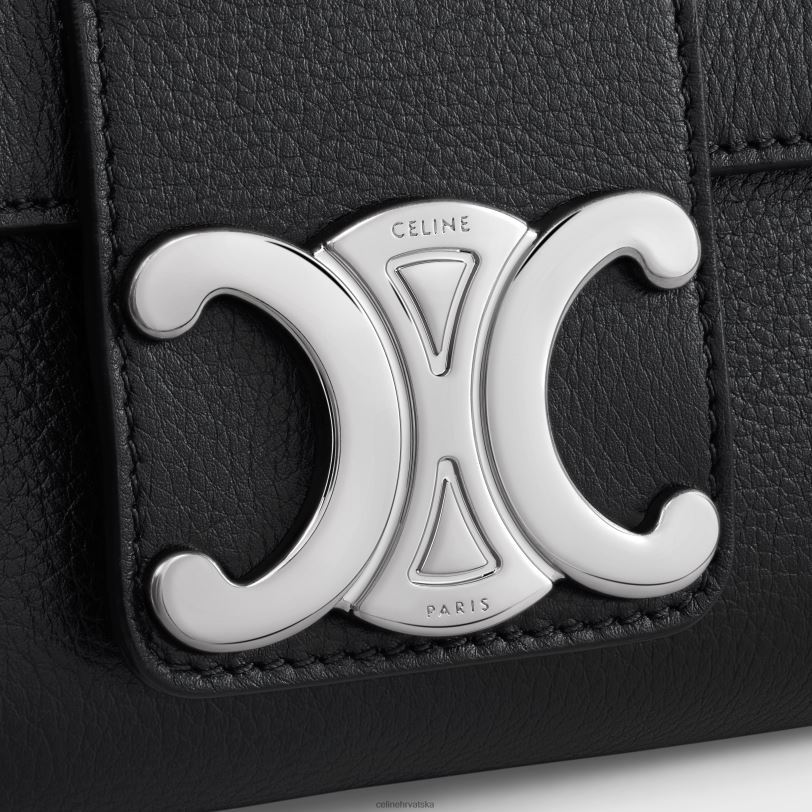 CELINE žene srednja torba victoire od mekane teleće kože 3WED69 pribor crno