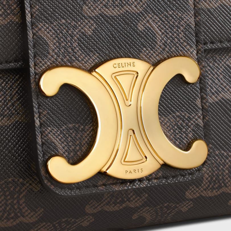 CELINE žene srednja torba victoire od triomphe platna 3WED67 pribor preplanuli ten