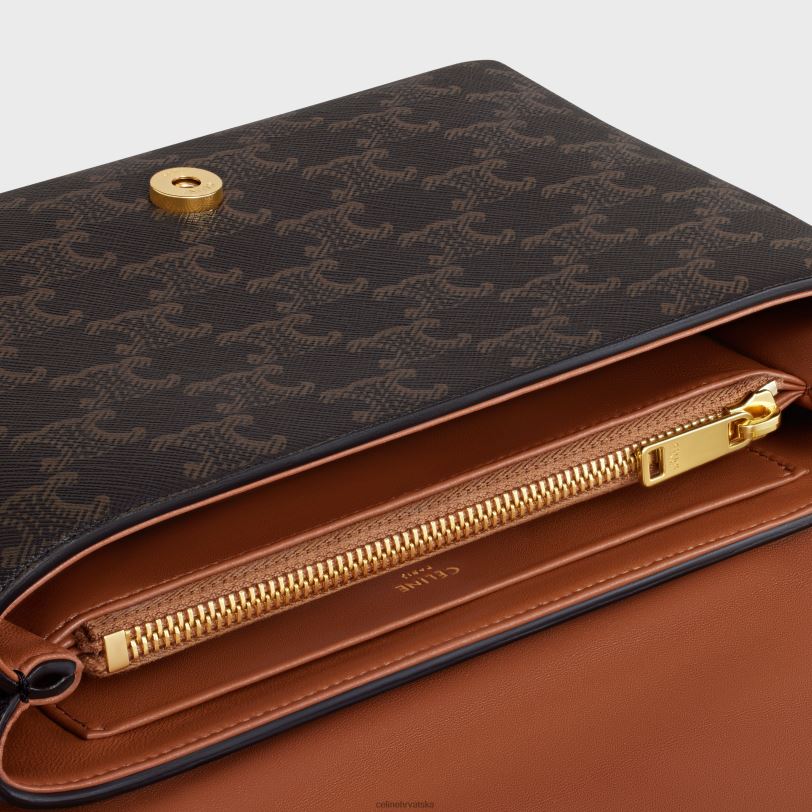 CELINE žene srednja torba victoire od triomphe platna 3WED67 pribor preplanuli ten