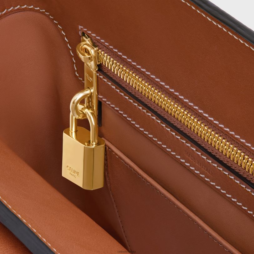 CELINE žene teen conti torba od prirodne teleće kože 3WED6161 pribor preplanuli ten