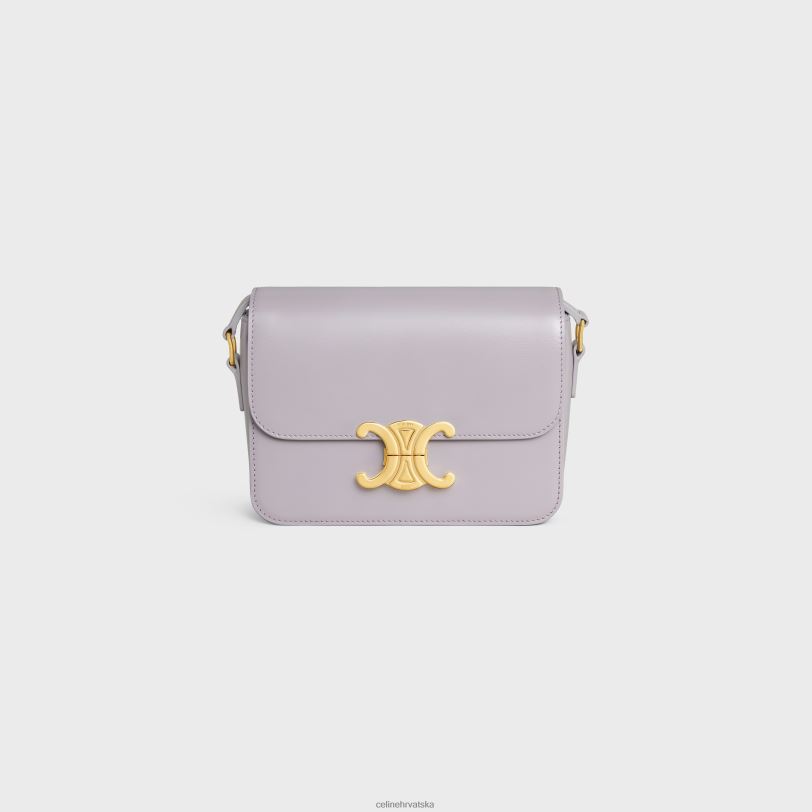 CELINE žene tinejdžerska triomphe torba od sjajne teleće kože 3WED6112 pribor svijetlo lila
