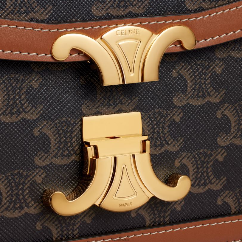 CELINE žene tinejdžerska triomphe torba od triomphe platna i teleće kože 3WED64 pribor preplanuli ten