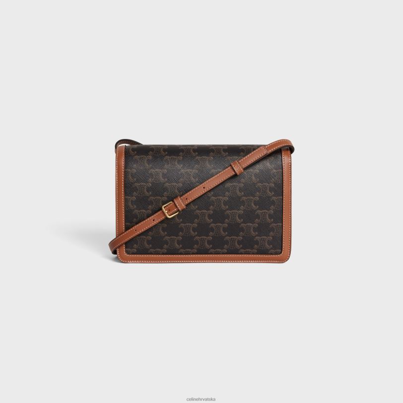 CELINE žene torba za omotnicu od triomphe platna i teleće kože 3WED6223 pribor preplanuli ten