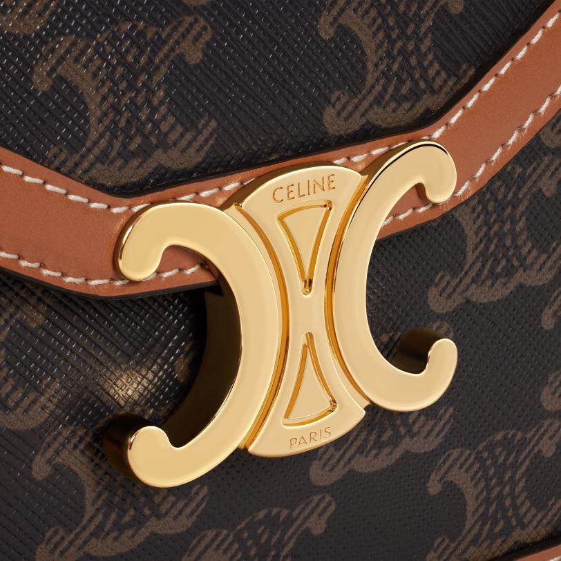 CELINE žene torba za omotnicu od triomphe platna i teleće kože 3WED6223 pribor preplanuli ten