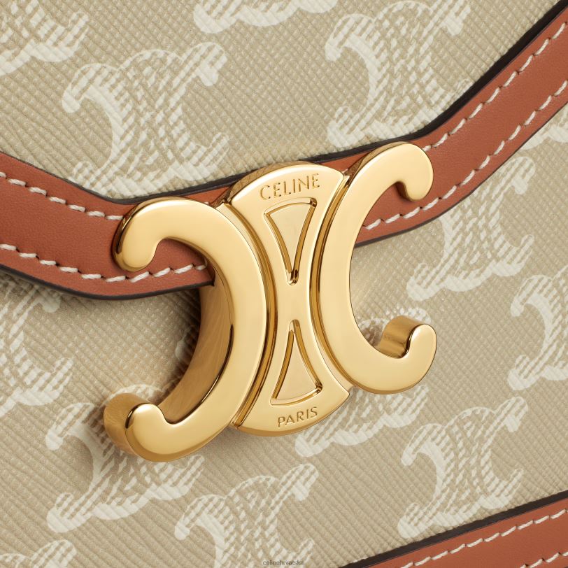 CELINE žene torba za omotnicu od triomphe platna i teleće kože 3WED6224 pribor grege