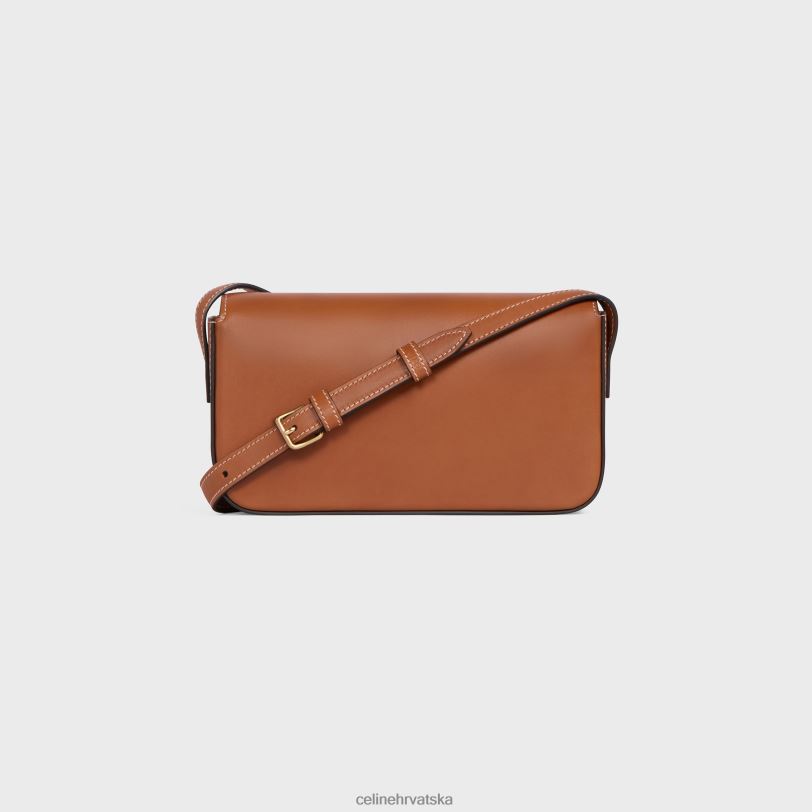 CELINE žene torba za rame claude od prirodne teleće kože 3WED654 pribor preplanuli ten