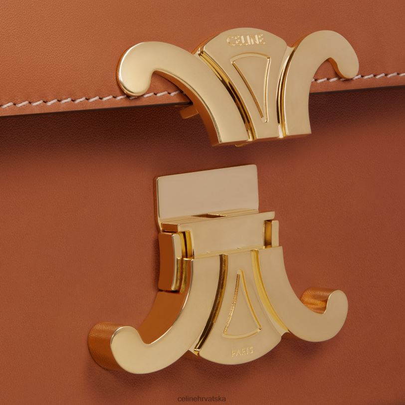 CELINE žene torba za rame claude od prirodne teleće kože 3WED654 pribor preplanuli ten