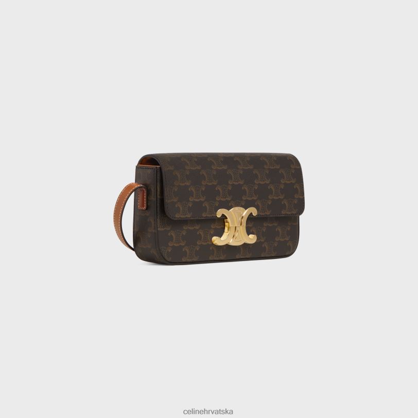 CELINE žene torba za rame claude od triomphe platna i teleće kože 3WED6192 pribor preplanuli ten