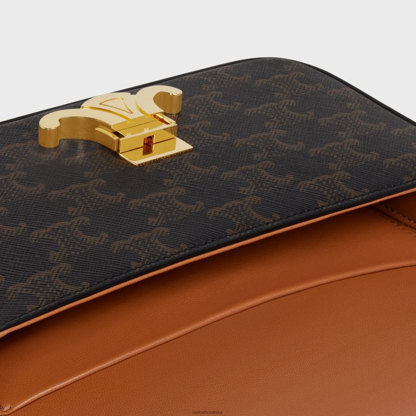 CELINE žene torba za rame claude od triomphe platna i teleće kože 3WED6192 pribor preplanuli ten