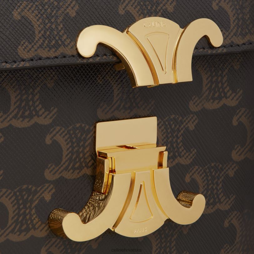 CELINE žene torba za rame claude od triomphe platna i teleće kože 3WED6192 pribor preplanuli ten