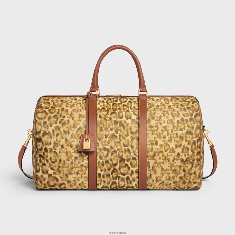 CELINE žene velika putna torba od triomphe platna s printom 3WED687 pribor leopard