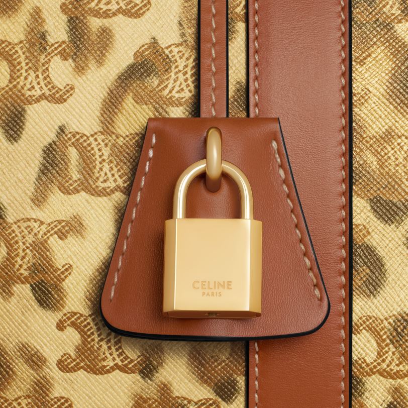 CELINE žene velika putna torba od triomphe platna s printom 3WED687 pribor leopard