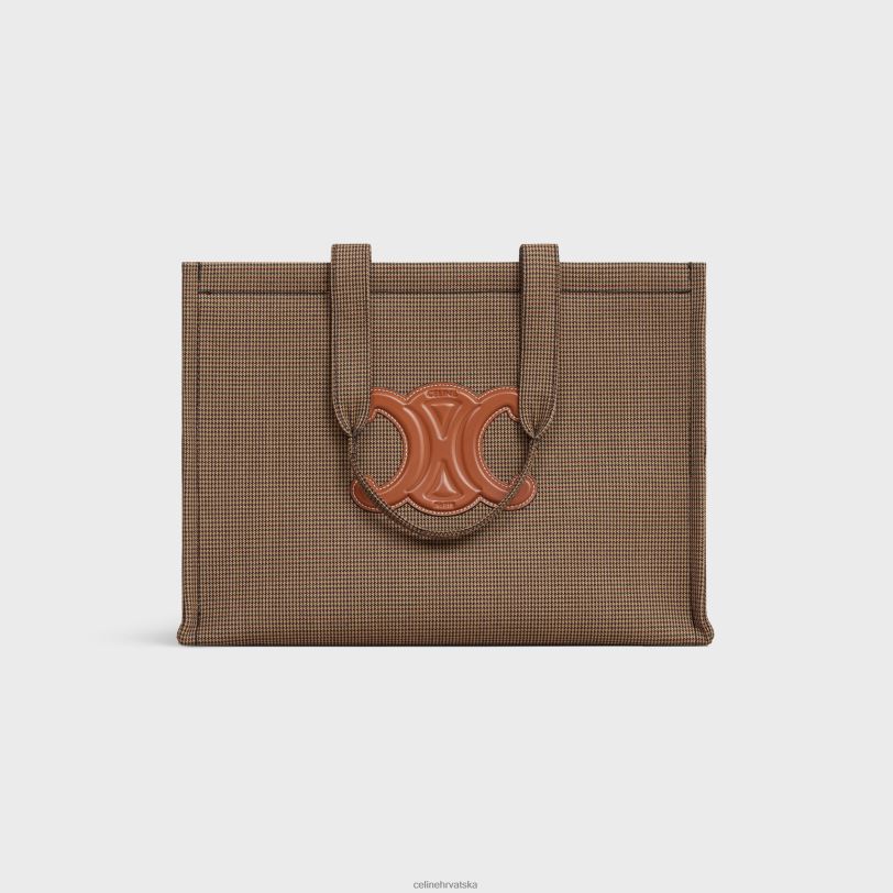 CELINE žene veliki cabas thais u pied de poule tekstilu 3WED6241 pribor višebojan