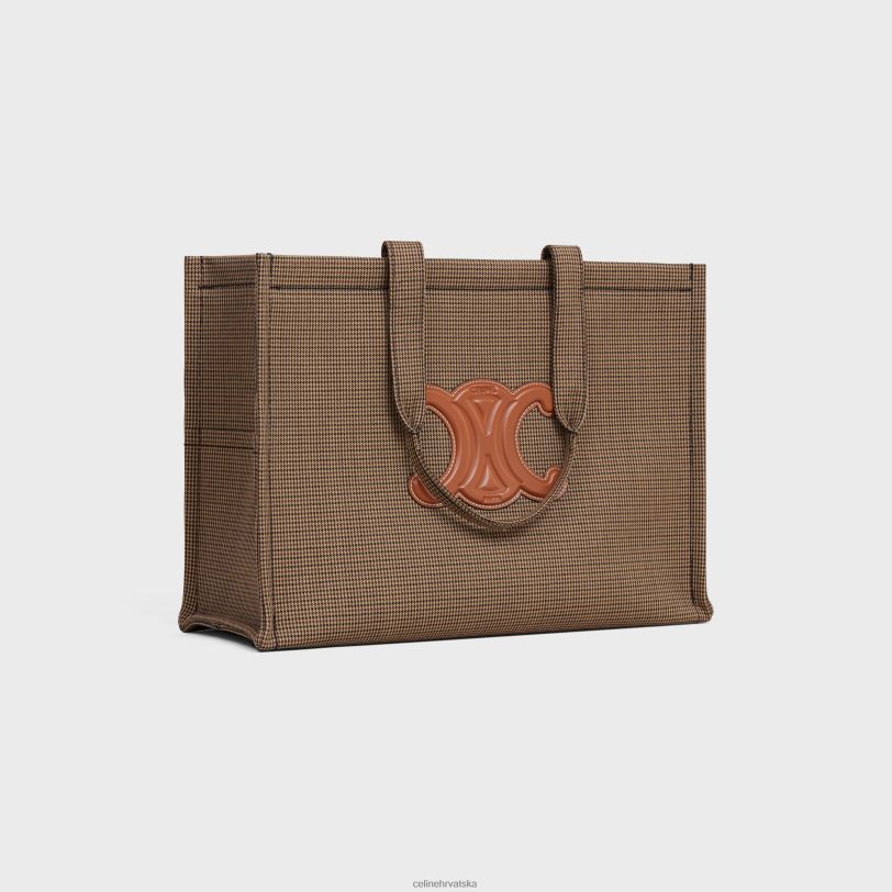 CELINE žene veliki cabas thais u pied de poule tekstilu 3WED6241 pribor višebojan