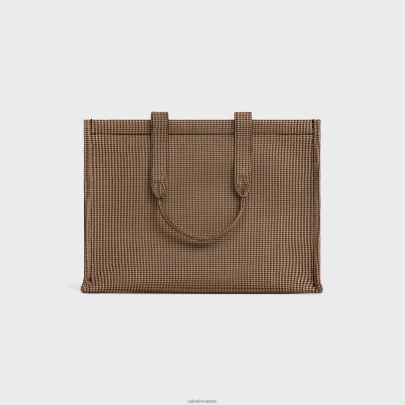 CELINE žene veliki cabas thais u pied de poule tekstilu 3WED6241 pribor višebojan