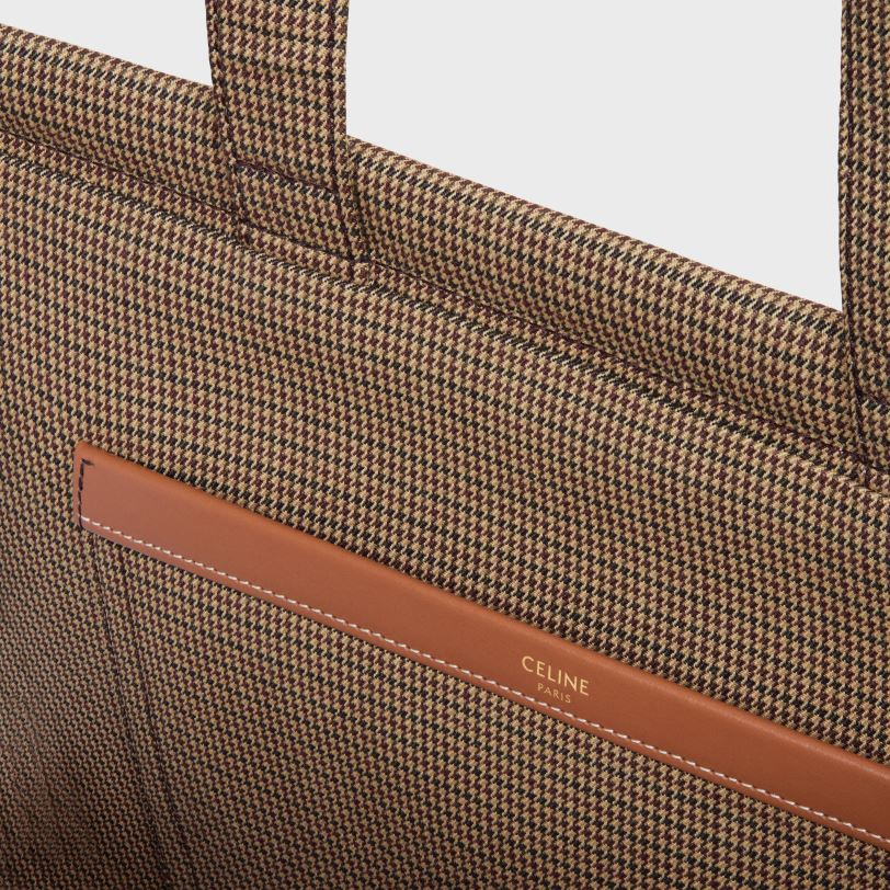 CELINE žene veliki cabas thais u pied de poule tekstilu 3WED6241 pribor višebojan