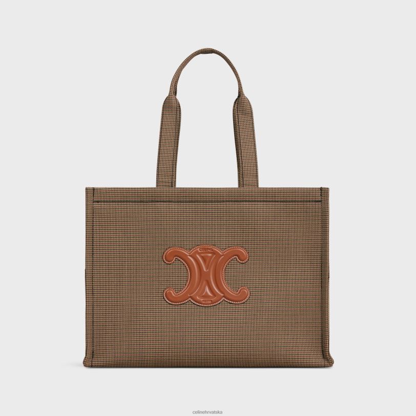 CELINE žene veliki cabas thais u pied de poule tekstilu 3WED6241 pribor višebojan