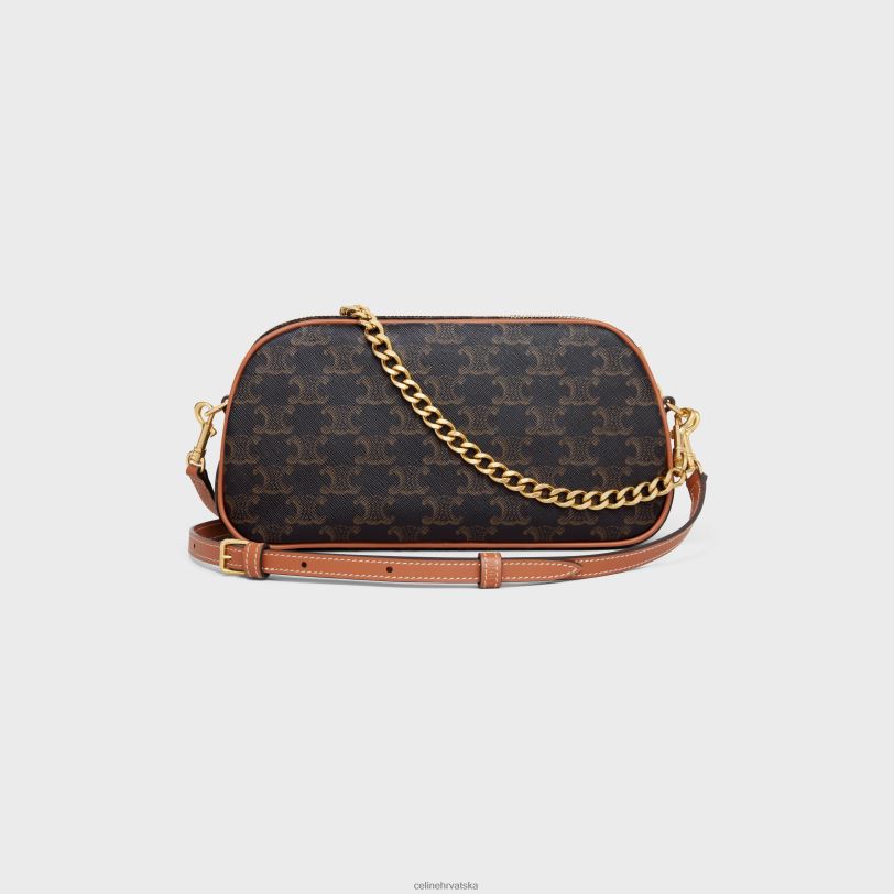 CELINE žene višestruka torba od triomphe platna i teleće kože 3WED6227 pribor preplanuli ten