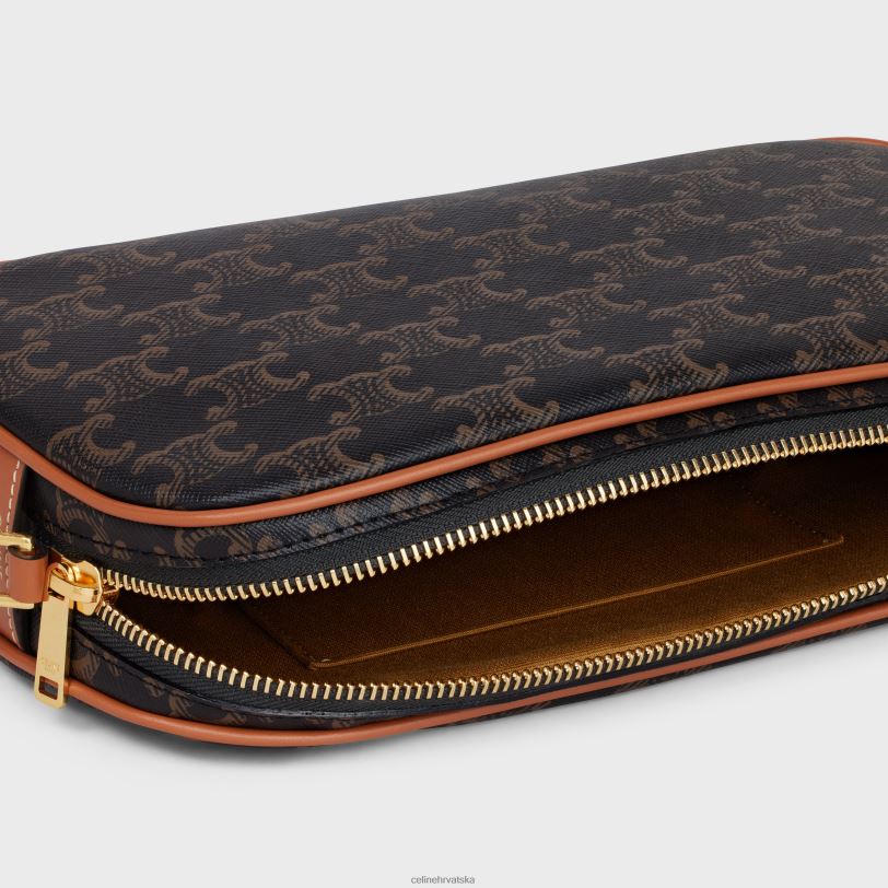 CELINE žene višestruka torba od triomphe platna i teleće kože 3WED6227 pribor preplanuli ten