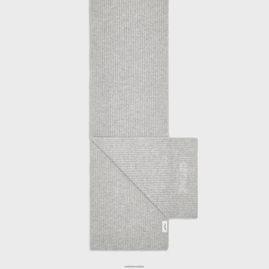 CELINE žene šal od rebraste filcane vune Svijetlo siva pribor 3WE2E2256