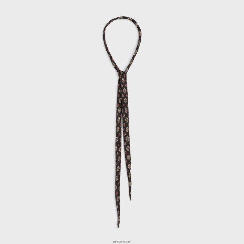 CELINE žene tanki šal biscotto svileni charmeuse 3WED61221 pribor smeđa