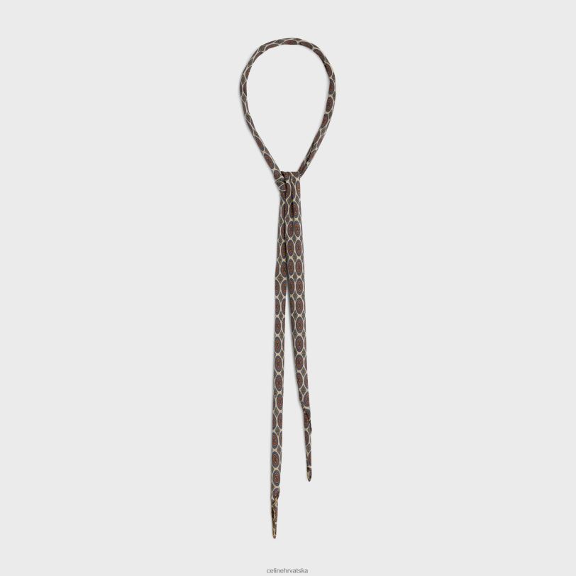 CELINE žene tanki šal biscotto svileni charmeuse 3WED61223 pribor paille