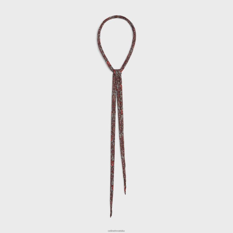 CELINE žene tanki šal kašmir svila charmeuse 3WED61222 pribor smeđa/bordo