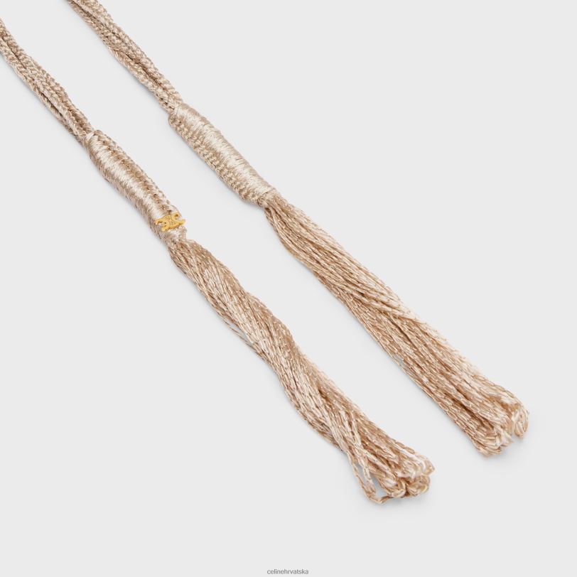 CELINE žene tanki šal u svilenom heklanju 3WED61219 pribor svijetlo taupe