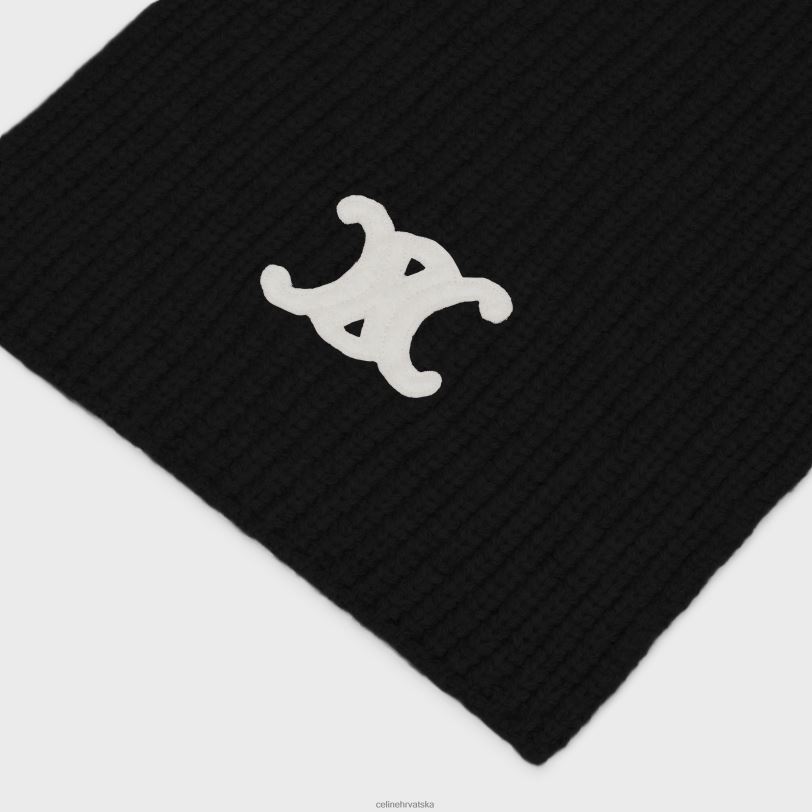 CELINE žene triomphe šal od bešavnog kašmira 3WED61169 pribor crno