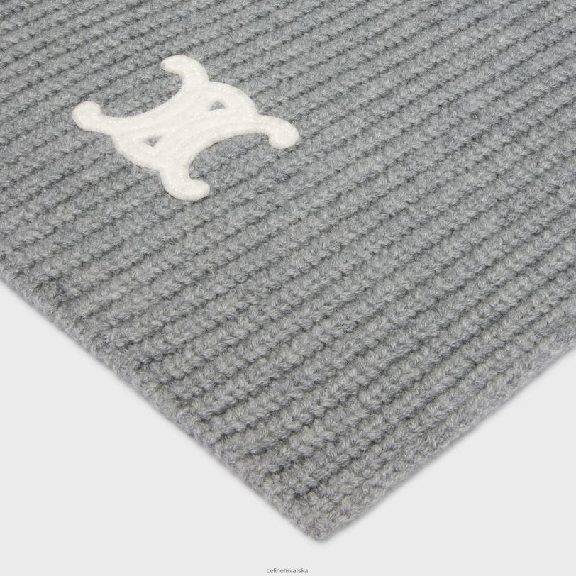 CELINE žene triomphe šal od heritage kašmira 3WED61171 pribor srednje siva