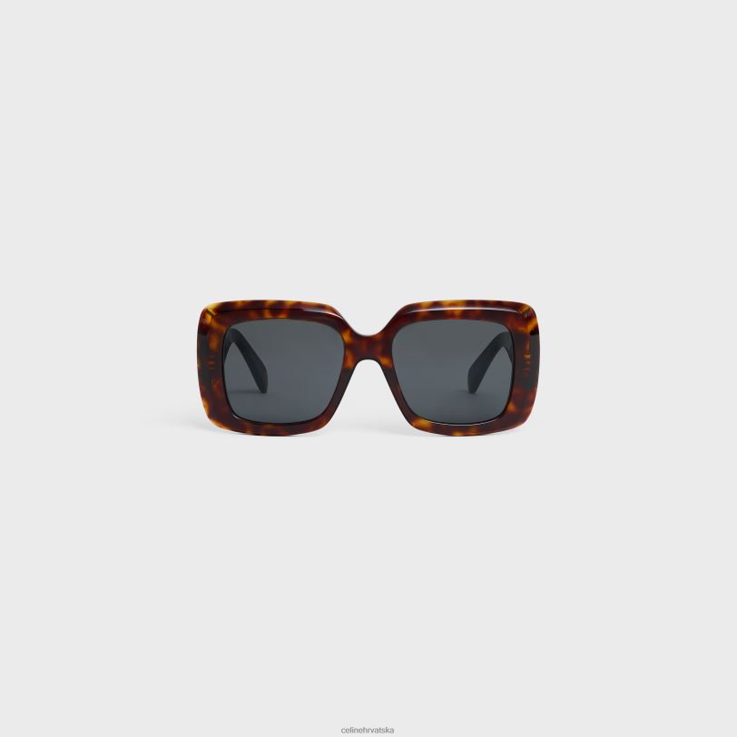 CELINE žene kvadratne s263 sunčane naočale u acetatu 3WED61150 pribor klasična havana