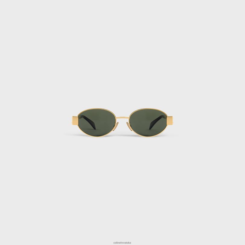 CELINE žene metalne sunčane naočale triomphe metal 01 3WED61122 pribor zlatno/zeleno