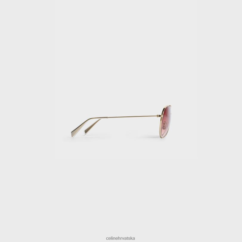 CELINE žene metalni okvir 02 sunčane naočale u metalu 3WED61125 pribor zlatna/gradijent roza