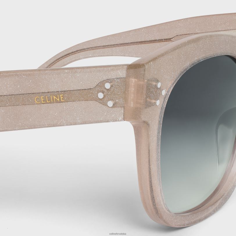 CELINE žene prevelike s002 sunčane naočale u acetatu 3WED61147 pribor srebrni sjaj
